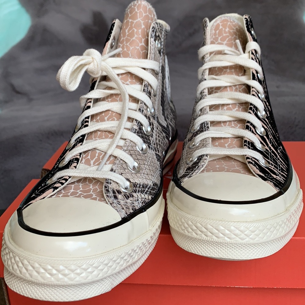 CONVERSE CHUCK 70 HI BLACK/EGRET/CHAMPAGNE TAN MEN - Picture 13 of 16